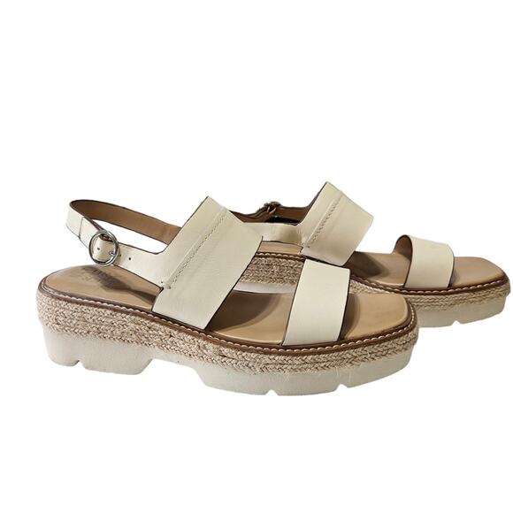 Naturalizer Holden Platform Sandal Womens Size 9M Pale Ivory - Picture 1 of 10